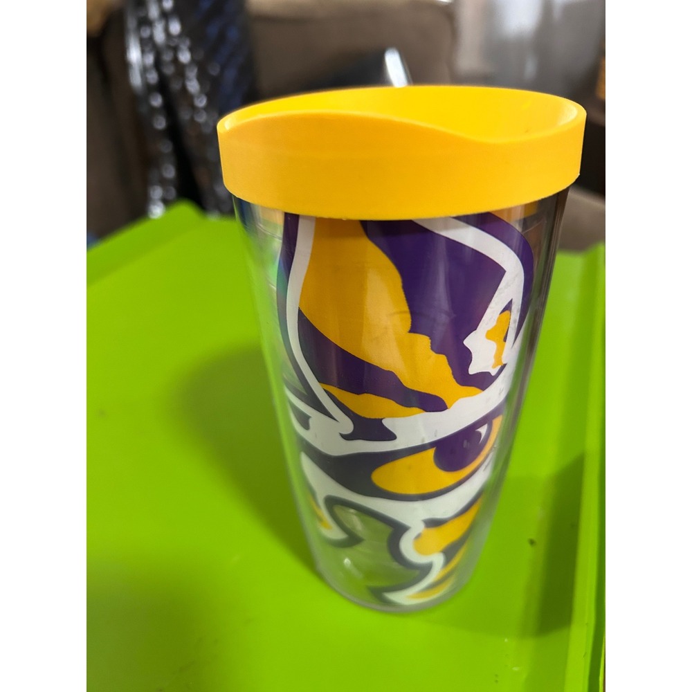 Tervis LSU Tigers 16oz Insulated Tumbler with Yellow Lid NCAA Purple Gold Cup